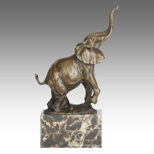 Animal Estatua Elefante Decoración Bronce Escultura Tpal-273